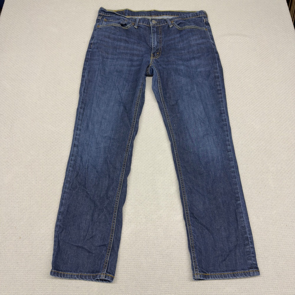 Levis 541 Jeans Mens 34x32 Blue Medium Wash Denim Athletic Taper Faded Casual